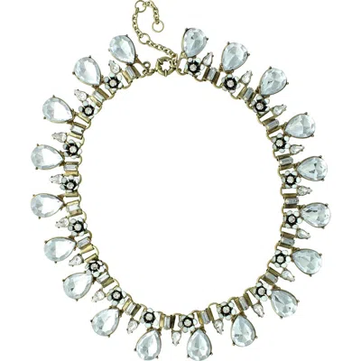 Olivia Welles Krystle Collar Necklace In Gold/clear
