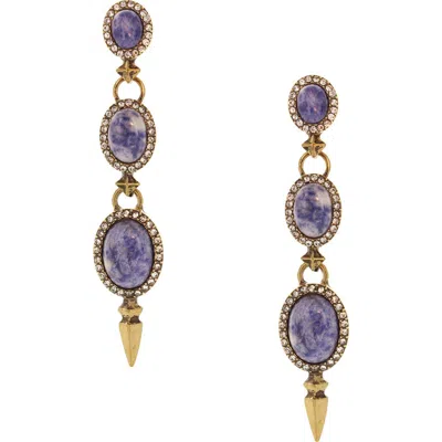 Olivia Welles Kylynn Drop Earrings In Purple