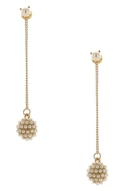 Olivia Welles Laelia Faux Pearl Cluster Drop Earrings