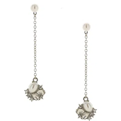 Olivia Welles Larena Collage Faux Pearl & Crystal Drop Earrings