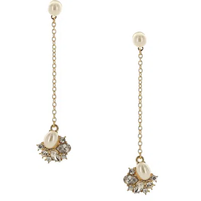 Olivia Welles Larena Collage Faux Pearl & Crystal Drop Earrings