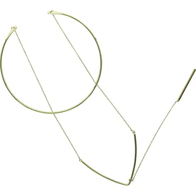 Olivia Welles Layered Chain Necklace In Metallic