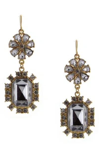 Olivia Welles Layla Crystal Drop Earrings In Gold