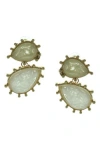 Olivia Welles Laylana Pear Resin Drop Earrings In Multi