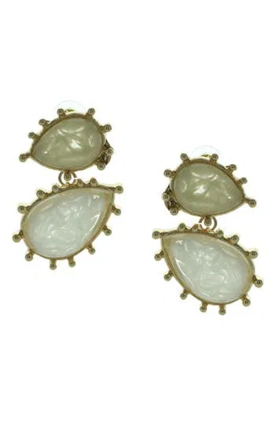 Olivia Welles Laylana Pear Resin Drop Earrings In Multi