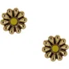 Olivia Welles Leana Flower Stud Earrings In Worn Gold/yellow