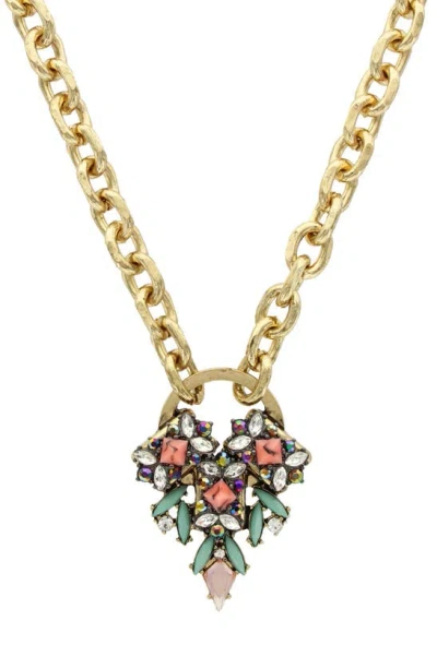 Olivia Welles Leena Collage Chain Necklace In Gold
