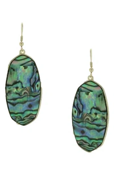 Olivia Welles Livie Oval Drop Earrings In Green