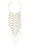 Olivia Welles Long Story Short Necklace In Gold/red