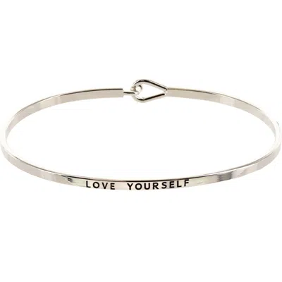 Olivia Welles Love Yourself Bracelet In Silver
