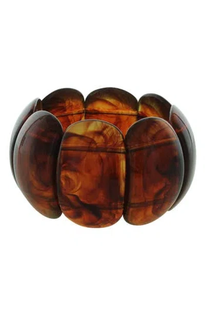 Olivia Welles Lucy Stretch Bracelet In Brown