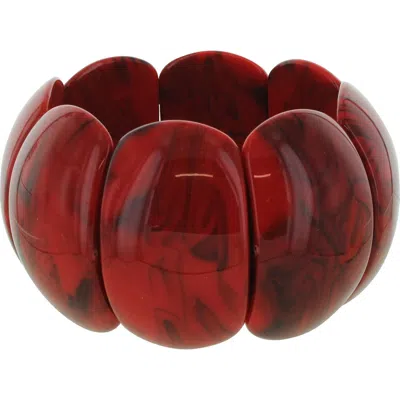 Olivia Welles Lucy Stretch Bracelet In Red