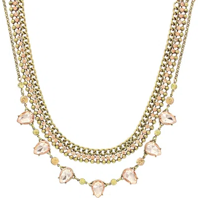Olivia Welles Madia Stone Necklace In Gold