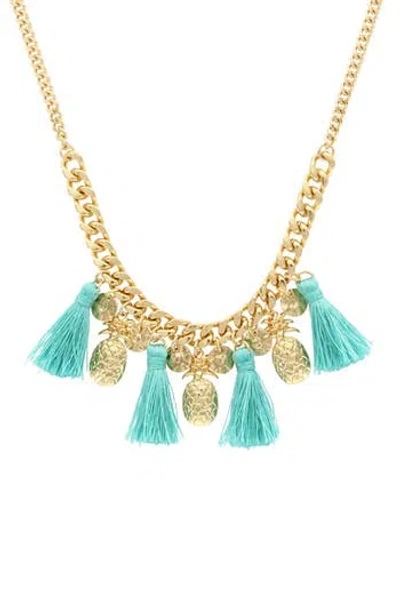 Olivia Welles Mai Tai Necklace In Blue