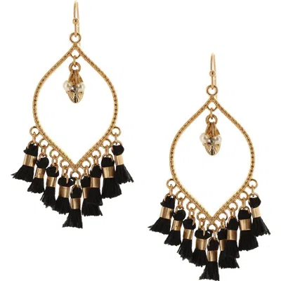 Olivia Welles Mariah Tassel Drop Earrings In Gold