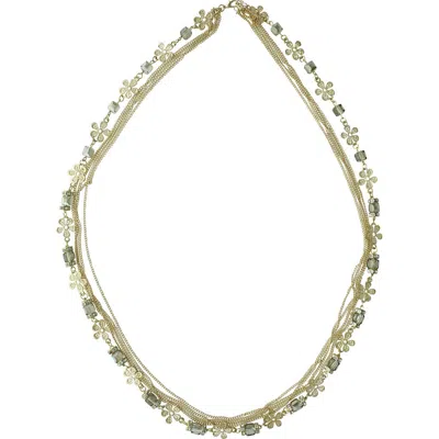 Olivia Welles Marina Layered Necklace In Gold / Black