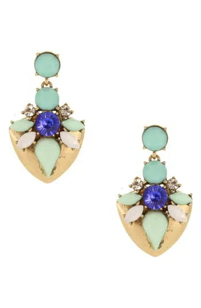 Olivia Welles Mesalina Drop Earrings In Gold/turquoise