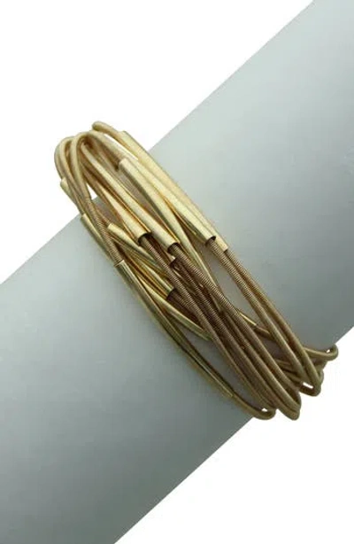 Olivia Welles Metallic Spring Wire Bracelet In Gold