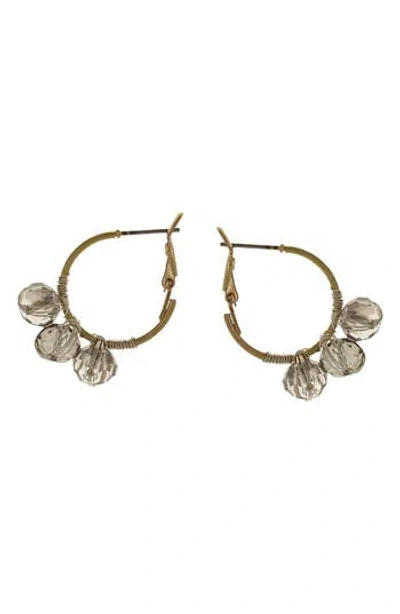 Olivia Welles Mila Beaded Hoop Earrings In Gold