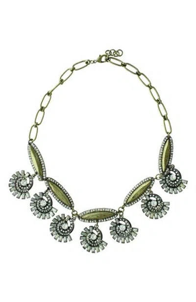 Olivia Welles Mila Crystal Drop Necklace In Gold/clear