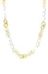 Olivia Welles Misha Link Necklace In Gold