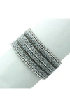 Olivia Welles Mixed Media Cuff Bracelet In Gold/grey