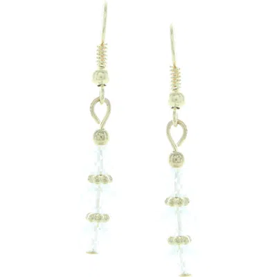 Olivia Welles Molly Bead Drop Earrings In Gold/clear