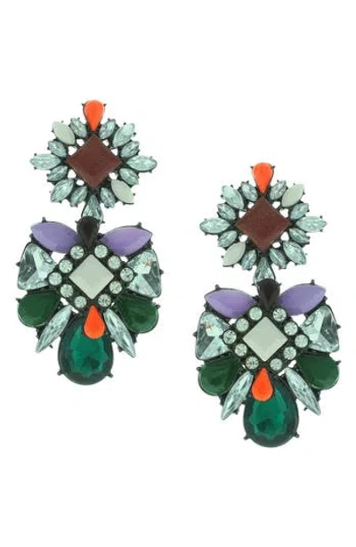 Olivia Welles Molly Jeweled Earrings In Multi