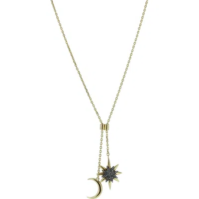 Olivia Welles Moon & Star Bolo Chain Necklace