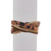 Olivia Welles Multi-layer Faux Hair Wrap Bracelet In Blue