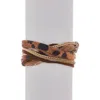 Olivia Welles Multi-layer Faux Hair Wrap Bracelet In Worn Gold/brown