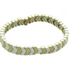Olivia Welles Mya Chevron Bracelet In Green