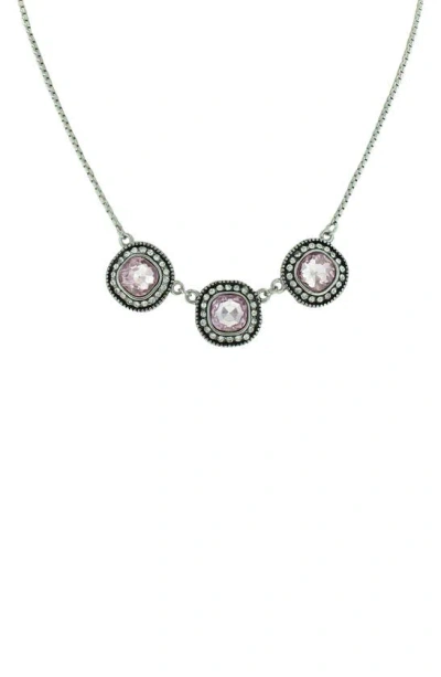 Olivia Welles Nan Stone Station Necklace In Purple