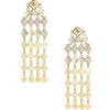 Olivia Welles Neena Cutout Fringe Drop Earrings