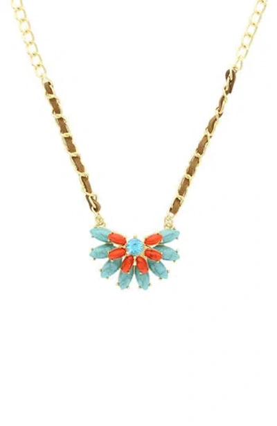 Olivia Welles Nicasia Stone Pendant Necklace In Multi