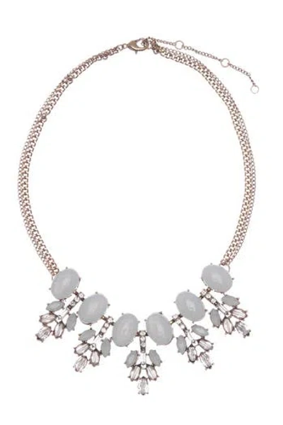 Olivia Welles Nicole Crystal Statement Necklace In Gold/grey