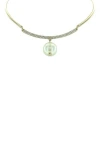 Olivia Welles Nikki Iced Imitation Pearl Choker Necklace In Gold/white/clear