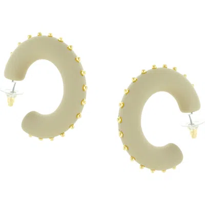 Olivia Welles Noel Studded Hoop Earrings In Gold
