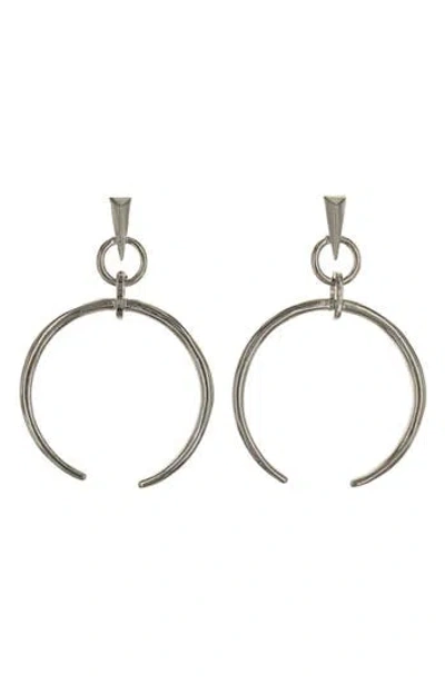 Olivia Welles Open Circle Earrings In Silver