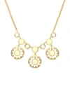 Olivia Welles Ornate Ivory Necklace In Gold/beige