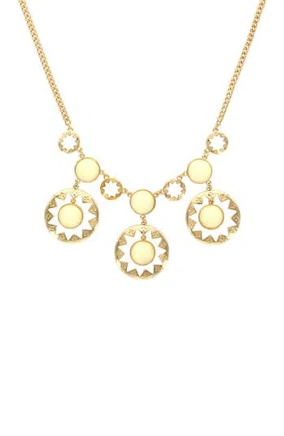 Olivia Welles Ornate Ivory Necklace In Gold