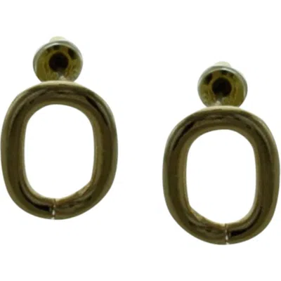 Olivia Welles Oval Stud Earrings In Gold