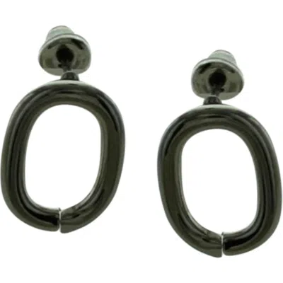 Olivia Welles Oval Stud Earrings In Silver