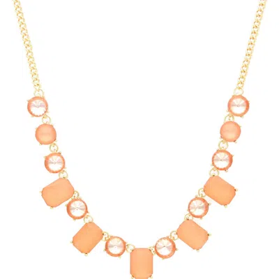 Olivia Welles Peach Pockets Necklace In Purple