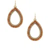 Olivia Welles Raylee Stone Drop Earrings In Gold/peach