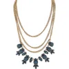 Olivia Welles Renee Layered Bib Necklace In Gold