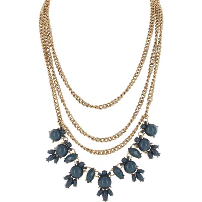 Olivia Welles Renee Layered Bib Necklace In Gold