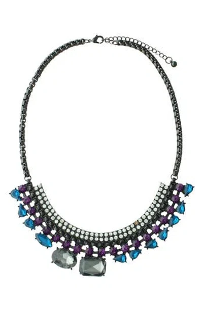 Olivia Welles Resse Crystal Collar Necklace In Metallic