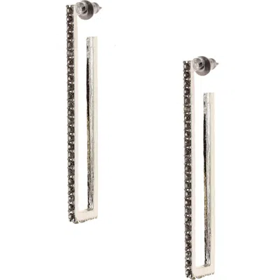 Olivia Welles Rheanna Crystal Hoop Drop Earrings In Multi