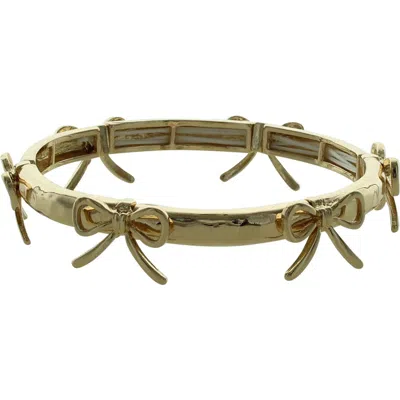 Olivia Welles Ribbon Stretch Bracelet In Gold